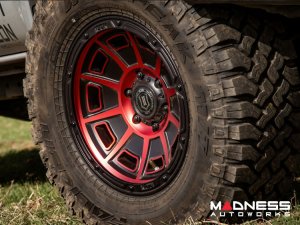 Ford Bronco Custom Wheels (1) - Victory - Satin Black w/ Red Tint - 17 X 8.5 / 6 x 5.5 / 0 / 4.75" - Icon 